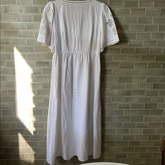 Madewell Cassie White Linen Dress - Picture 8 of 15